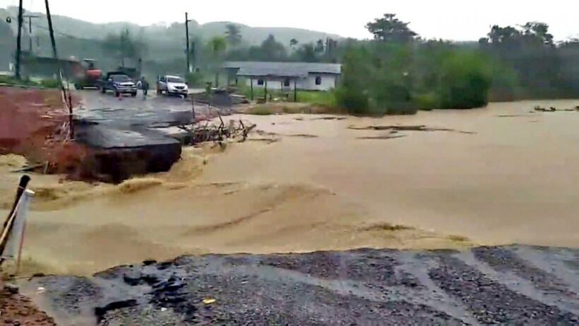 Overnight rains trigger floods in Phang Nga