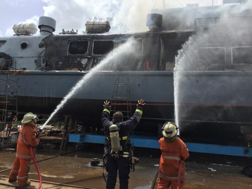 Fire destroys Phuket tour boat