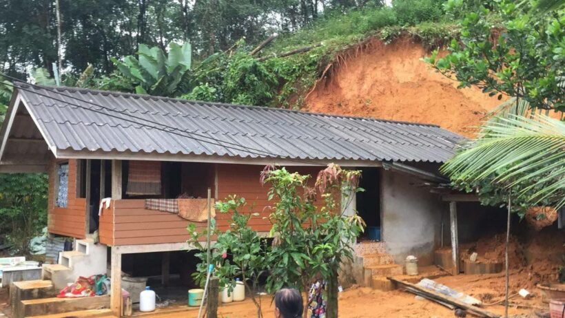 Floods and landslides in Phang Nga damage homes