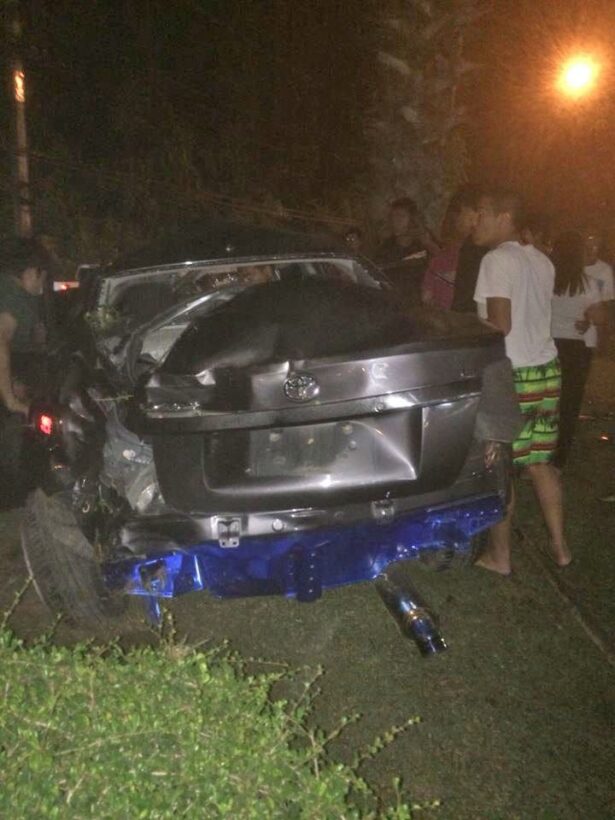 Driver injured after colliding with power pole in Thalang