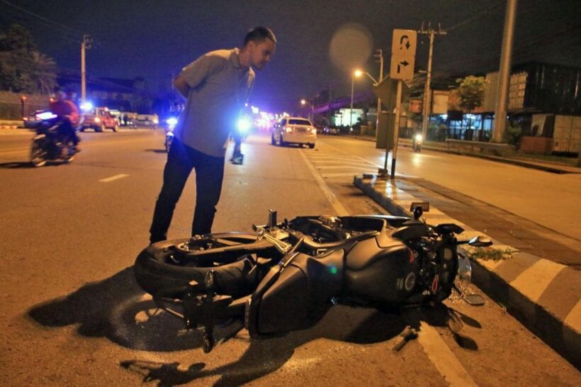 Road racing motorbikes collide in Bangkok – one dead, one injured