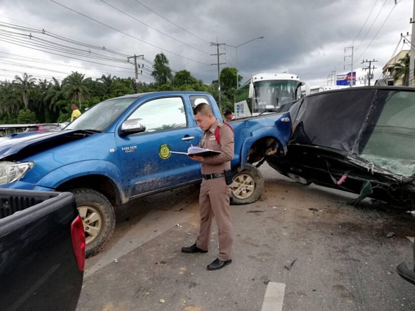 Five vehicles involved in Krabi traffic light pile up