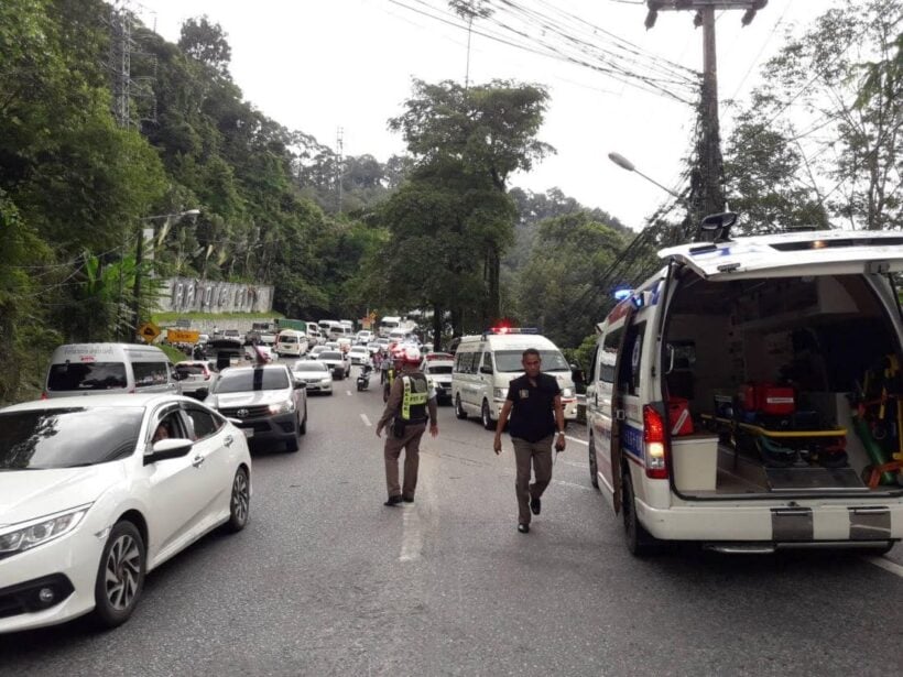 Two injured in midday Patong Hill collision