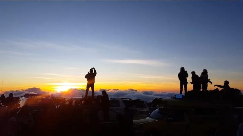 Tourists flock to Doi Inthanon for the morning mists