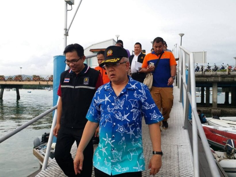 Phuket Governor inspects the Phoenix salvage site