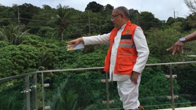 Phuket Governor inspects flash flood and landslide areas along the coast