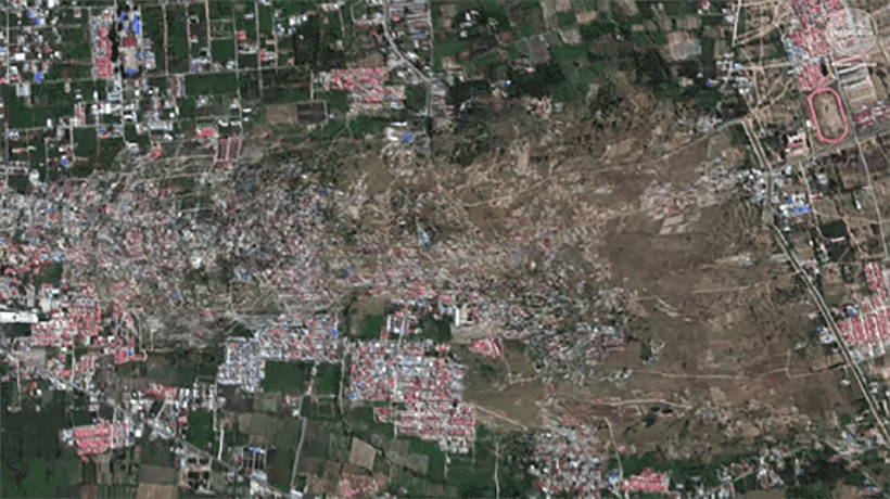 Satellite timelapse – Palu devastated by land liquefaction