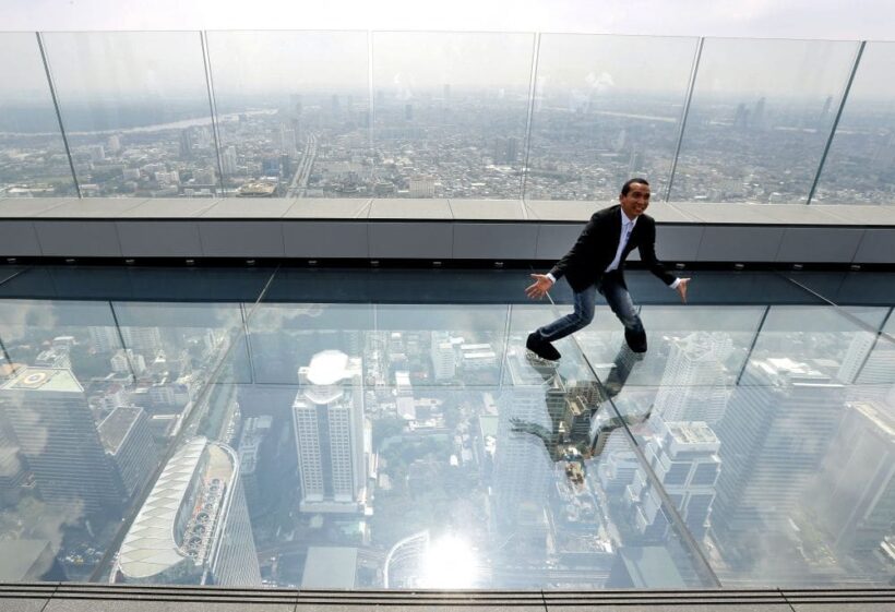 Walking on air. 314 metres above Bangkok.