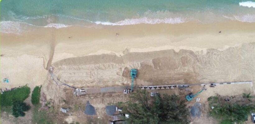 Marine Department halts construction of Karon retaining wall