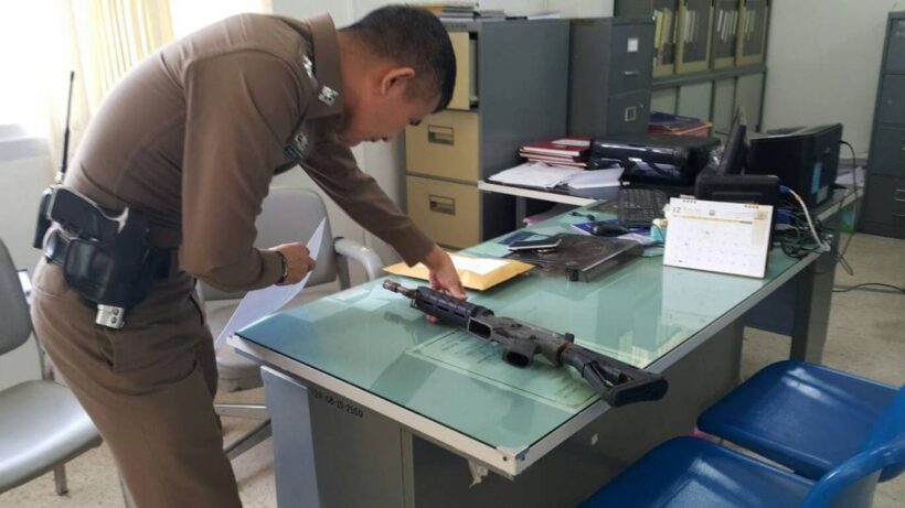 Krabi man arrested after shooting his friend with an M16 rifle