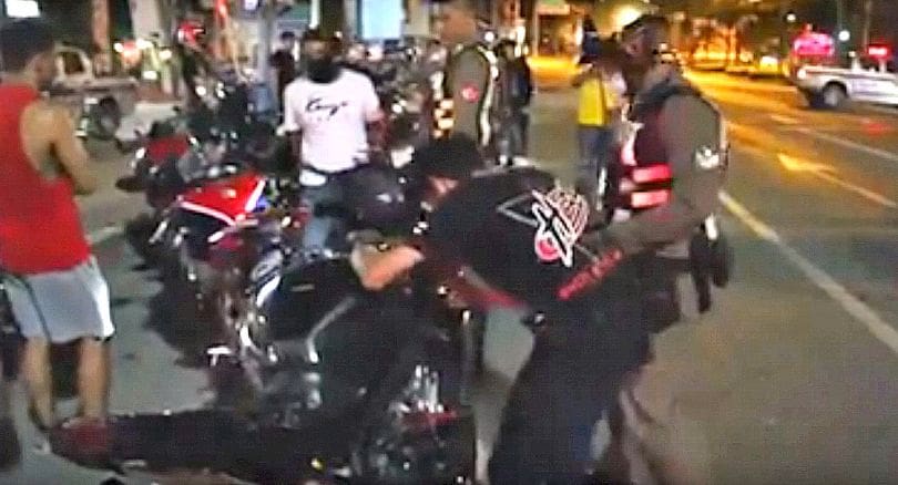 100 illegal road racers invade Pattaya roads