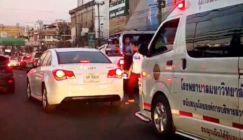 Car driver gets slammed online for blocking ambulance