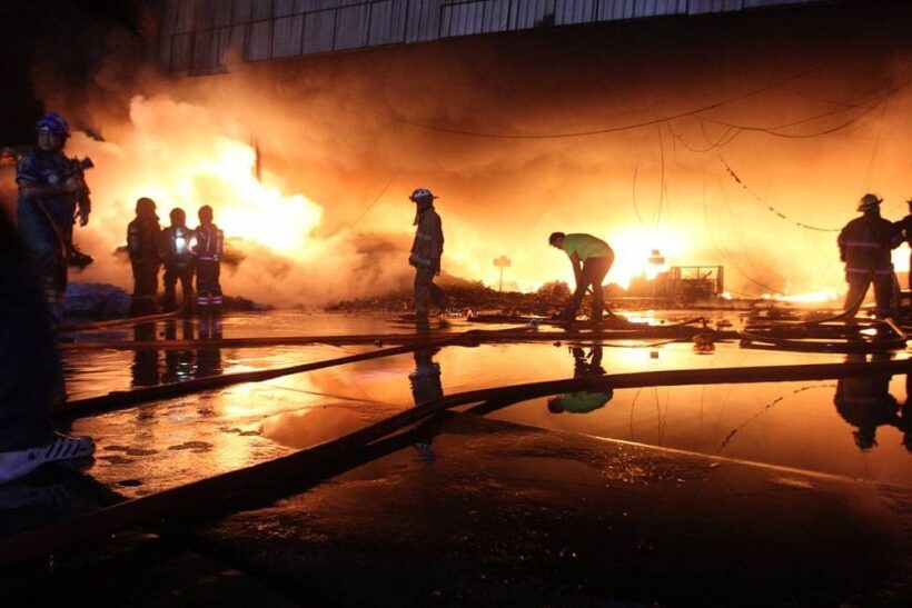 Huge fire in Bangkok guts recycling plant