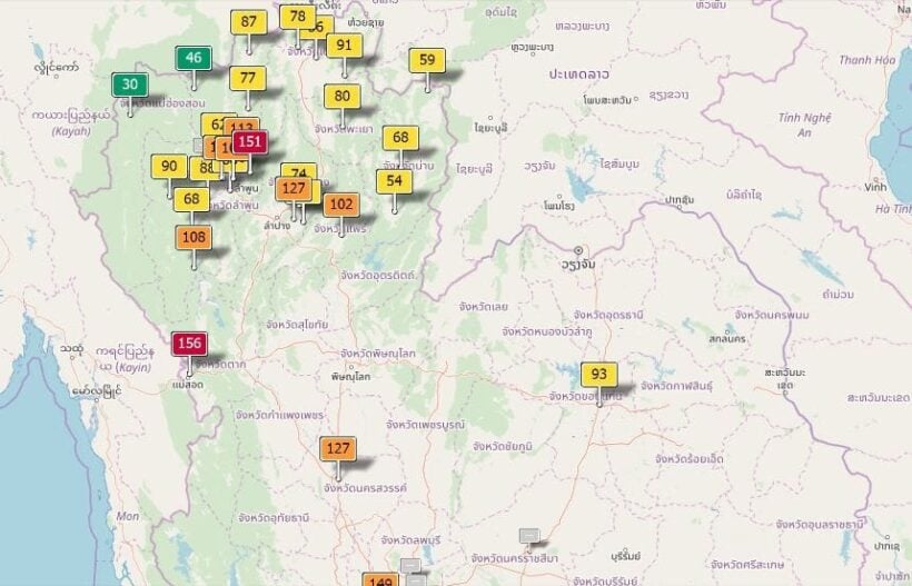 Air quality for Thailand - January 17 | News by Thaiger