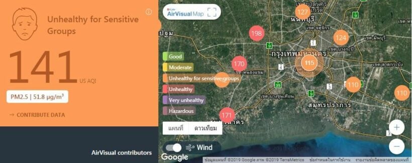 Air quality for Thailand - January 22 | News by Thaiger