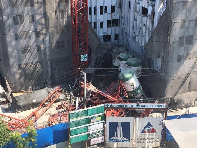 Four dead and at least five injured in Bangkok crane failure