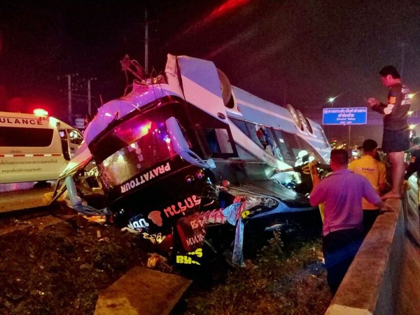 Six people, including a baby, killed in Pathum Thani bus accident