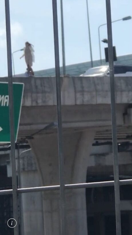 Lithuanian woman saved from jumping from upper roadway at Phuket Airport – VIDEO | News by Thaiger