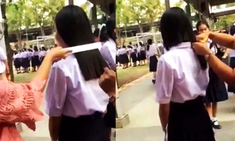 VIDEO: Thai netizens outraged as school makes student cut hair | Thaiger