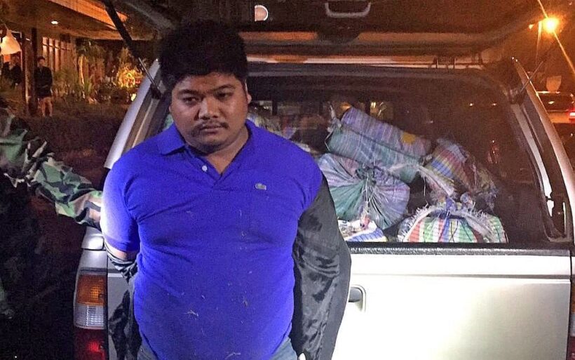 Chiang Rai pick-up driver arrested with 4 million meth pills in the back