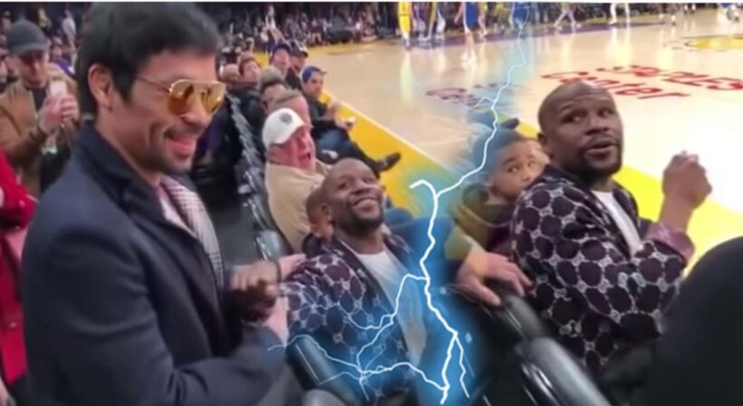 คลิป – เมย์เวทเธอร์ ป๊ะ ปาเกียว ในสนามเกม NBA ดูสีหน้าของแต่ละคนแล้วมันยังไง | The Thaiger