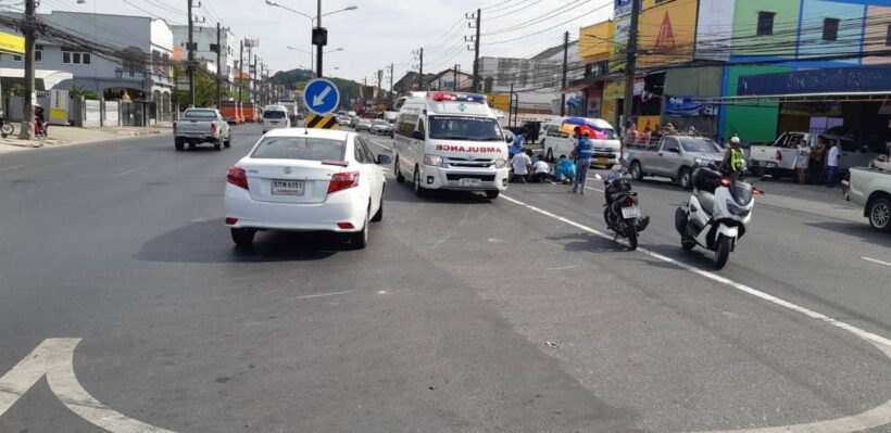 Motorbike driver dies after colliding with sedan on Thepkasattri Road, Phuket