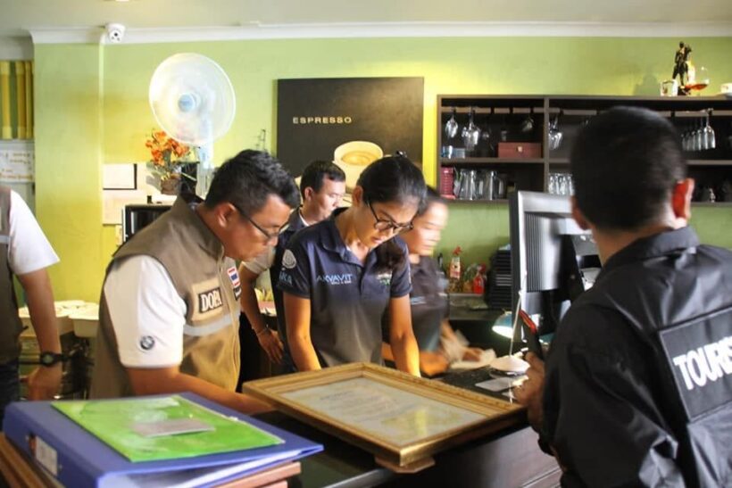 Officials make arrests at three Pattaya hotels operating without licences