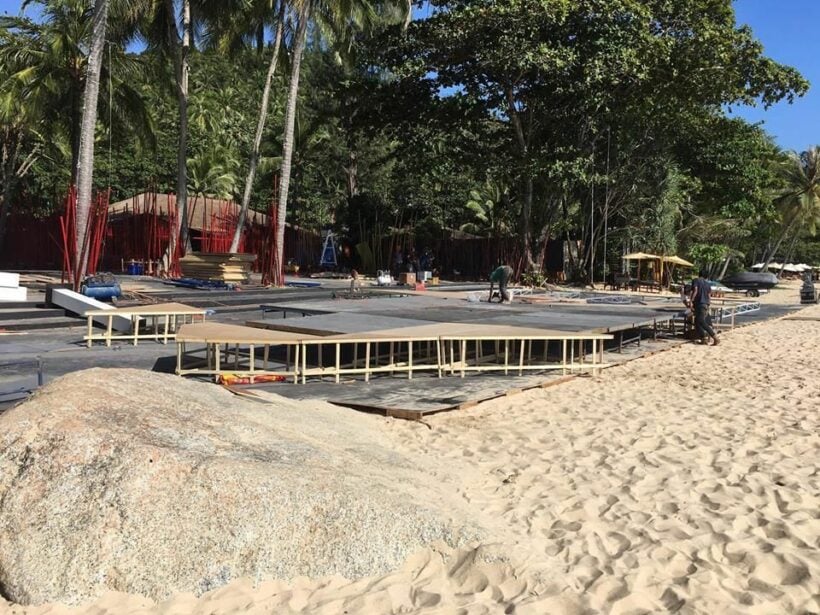 Staging and structures demolished on beach in Cherng Talay | News by Thaiger