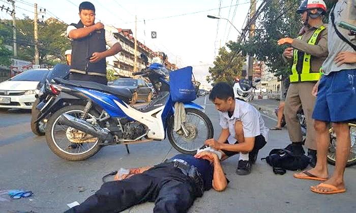 16 year old praised for rendering first aid at an accident in Pattaya