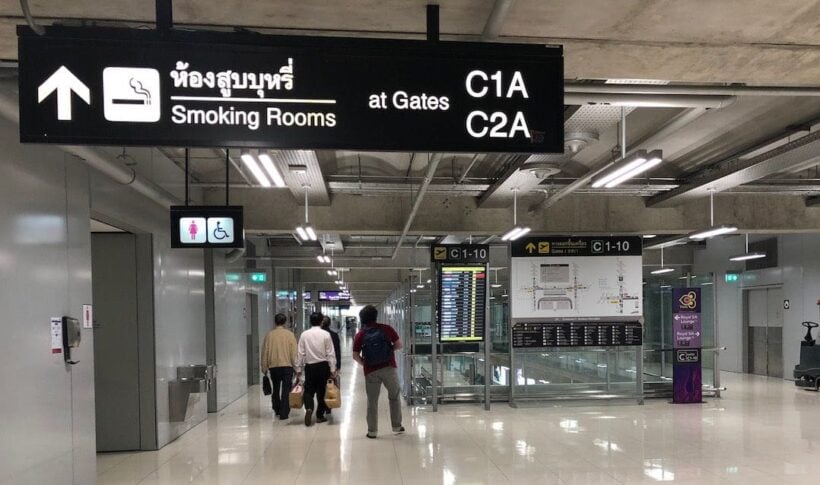 Smoking rooms, and smokers, being kicked out of Thai airports