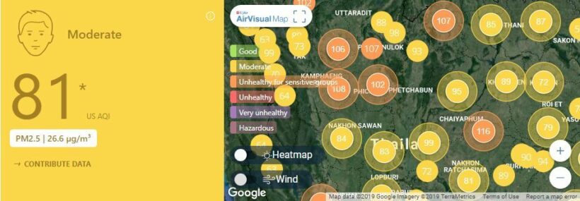 Air quality for Thailand – February 25 | News by Thaiger