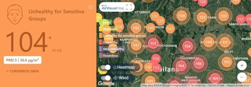 Air quality for Thailand – February 15 | News by Thaiger