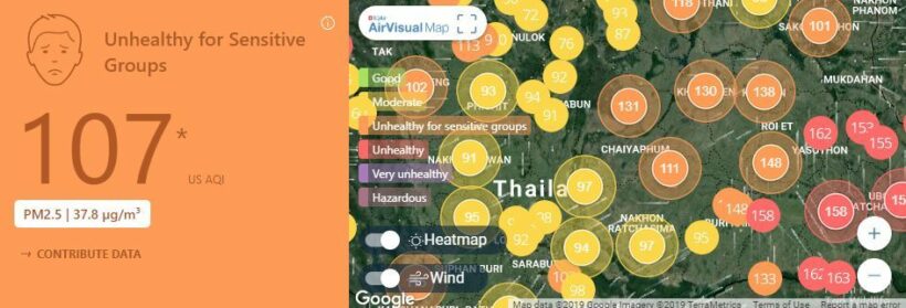 Air quality for Thailand – February 22 | News by Thaiger