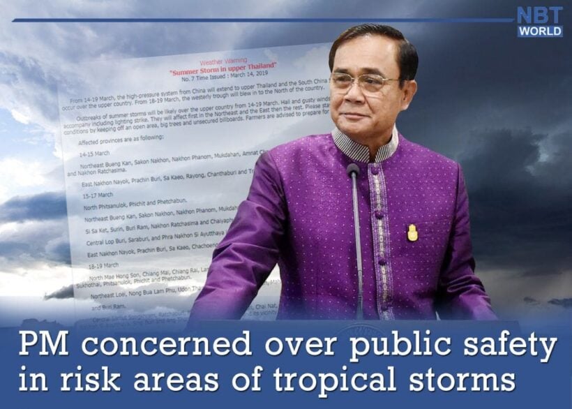 PM concerned over public safety in northern areas because of tropical storm warnings