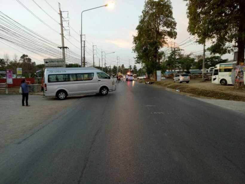 Motorbike passenger dies in accident with minivan in Thalang