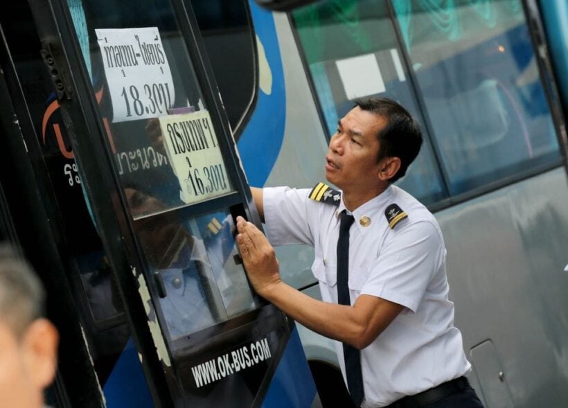 Pre-Songkran inspections of public buses and their drivers