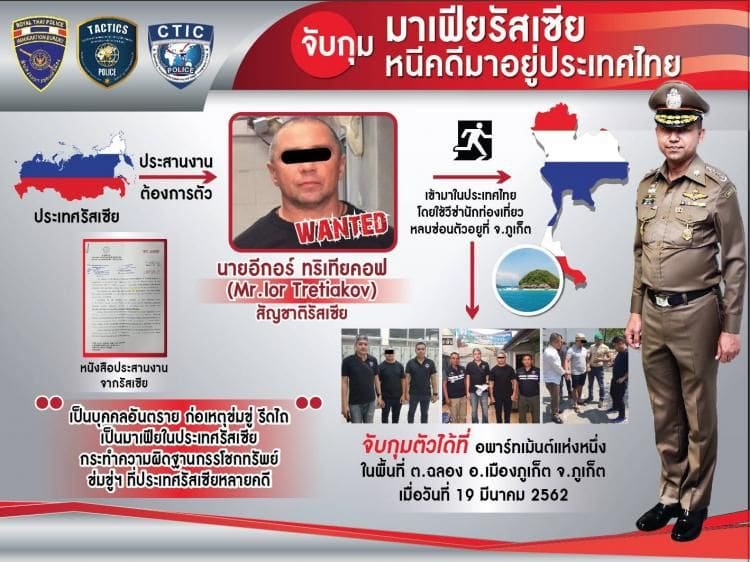 Russian ‘mafia’ suspect arrested in Phuket