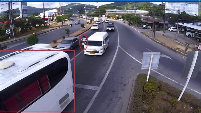 Motorbike passenger dies after being crushed by bus in Kathu - VIDEO | News by Thaiger