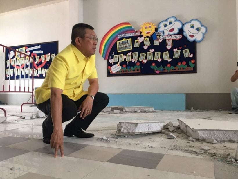 Questions arise over specs of collapsed wall at school in Khon Kaen that killed 4 year old girl