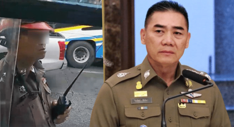 สั่งย้ายตำรวจคลิปฉาว เรียกเก็บค่าจอดรถทัวร์ 100 บาท อ้างประเพณี | The Thaiger