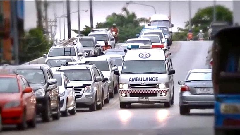 Ambulances must not exceed 80kph, except in emergencies