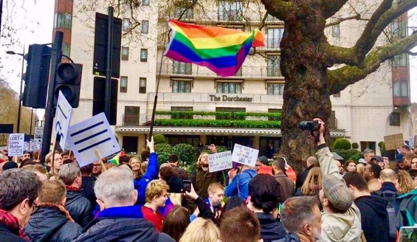 Protest at London’s Dorchester Hotel as international protests against Brunei ramp up