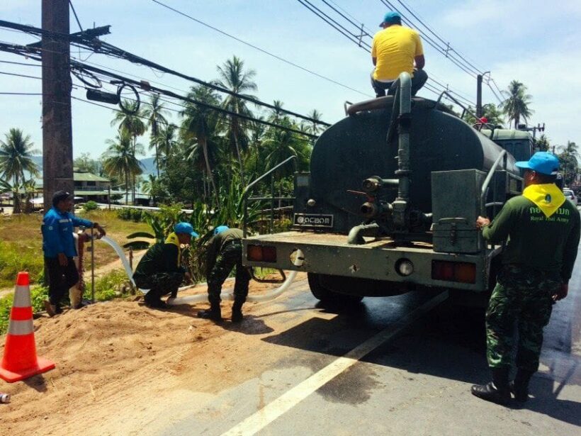 Army commander visits Phuket residents to discuss water shortage | News by Thaiger