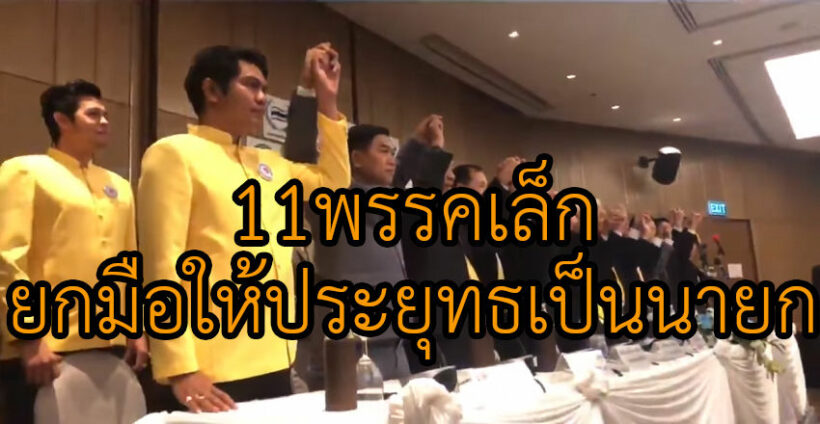 เลือกตั้ง2562: ด่วน! 11พรรคเล็กแถลง สนับสนุน “ประยุทธ์ จันทร์โอชา” เป็นนายกรัฐมนตรี | The Thaiger