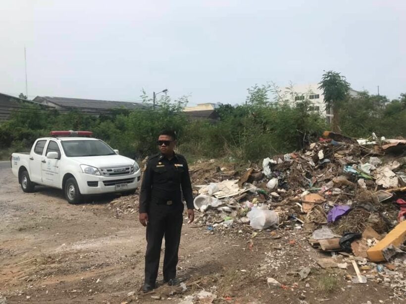 Mounds of trash found dumped near condo in Pattaya