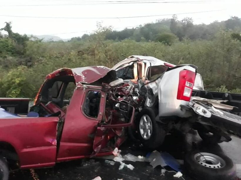 Two dead, two injured from collision in Suphan Buri