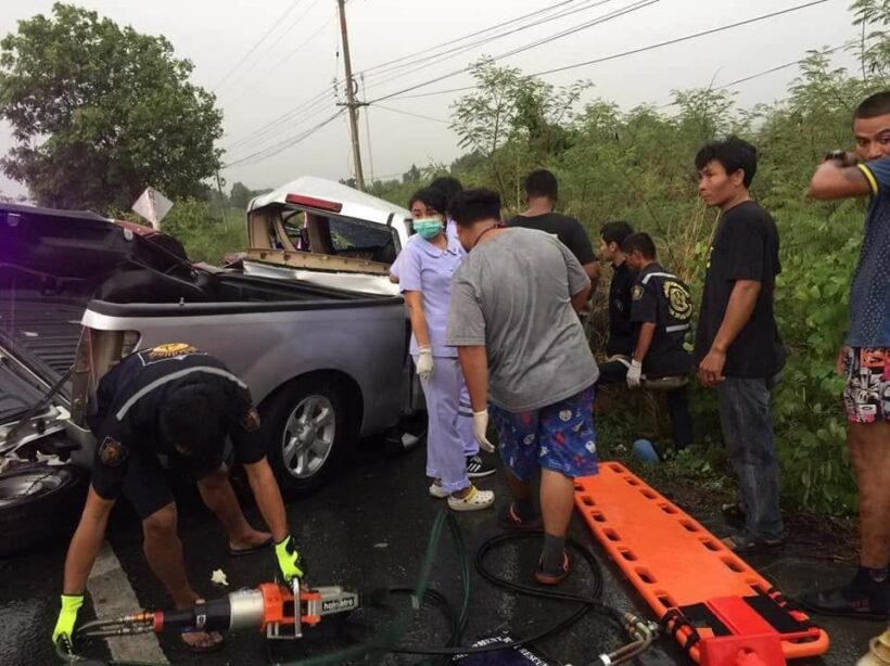 Two dead, two injured from collision in Suphan Buri | News by Thaiger
