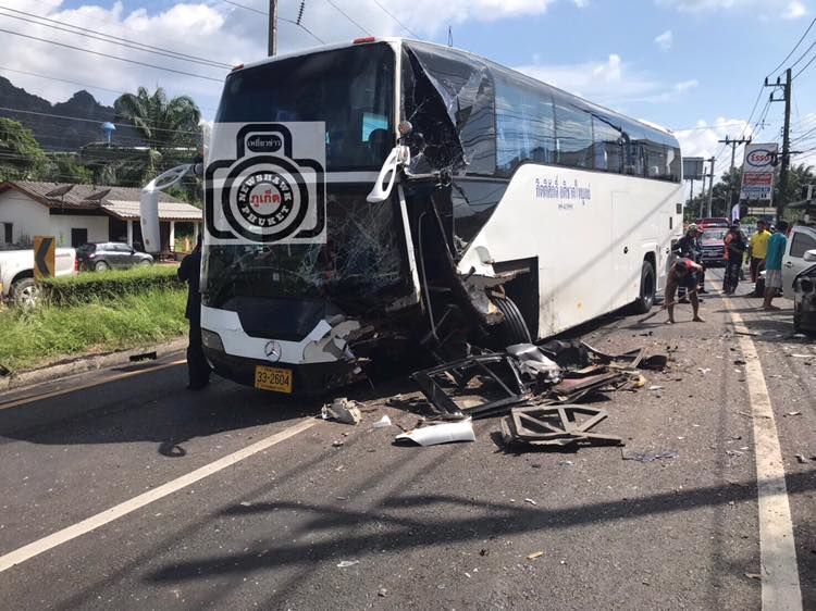 One dead, many injured in Phang Nga bus crash