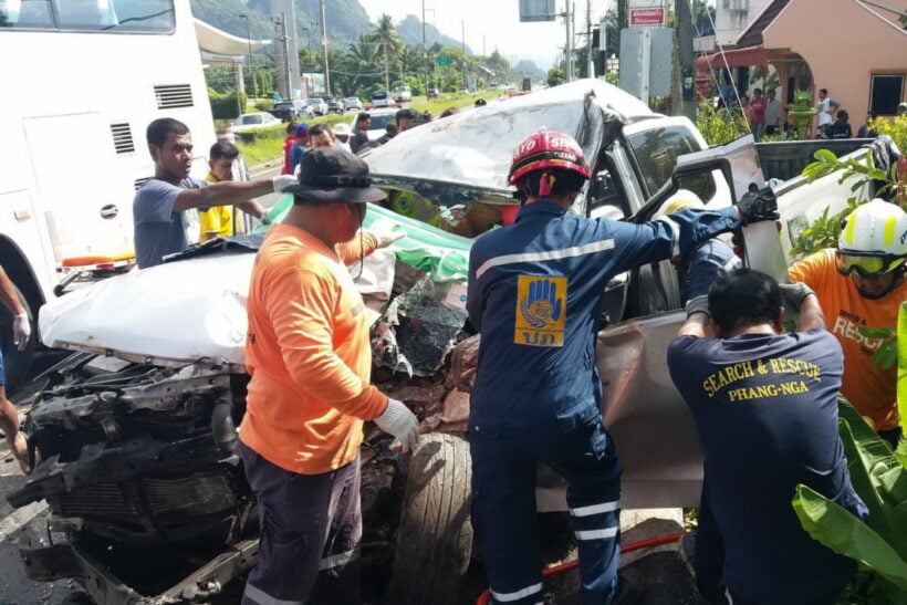 UPDATE: Total 4 deaths in Phang Nga Chinese tour bus crash