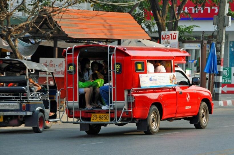 Chiang Mai songthaews and tuk-tuk drivers complain about Grab